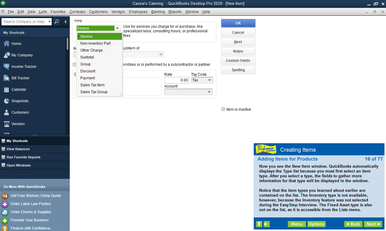 Professor Teaches QuickBooks 2020 screenshot 6