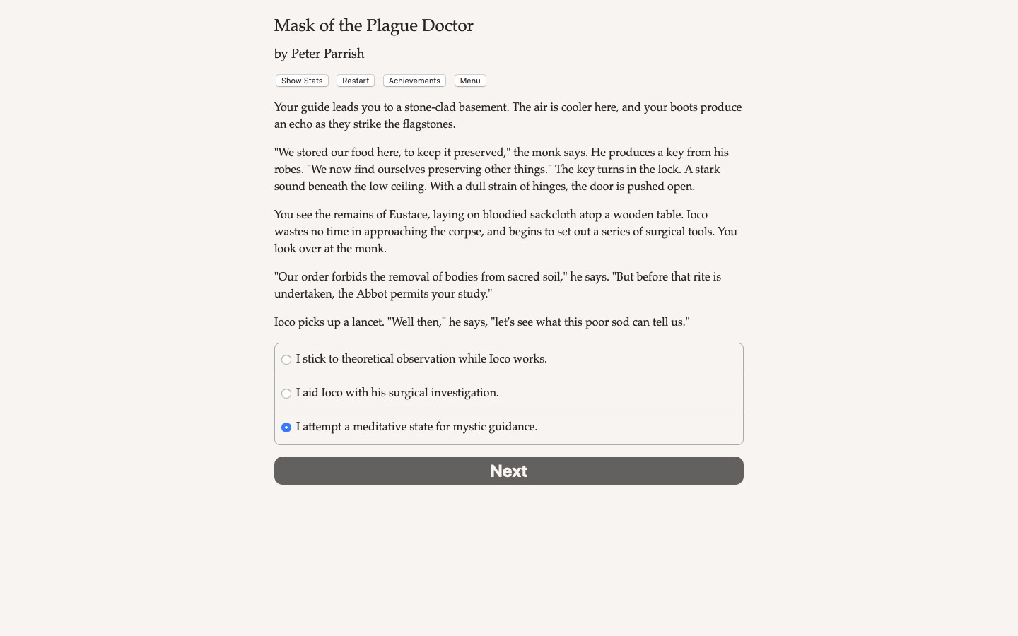 Mask of the Plague Doctor screenshot 1