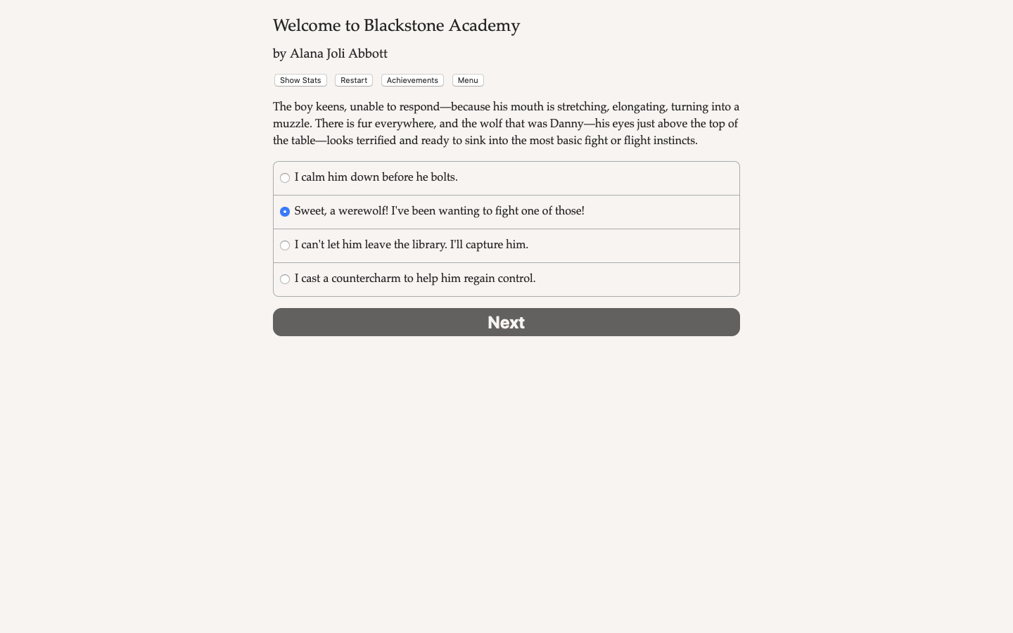 Blackstone Academy for the Magical Arts screenshot 1