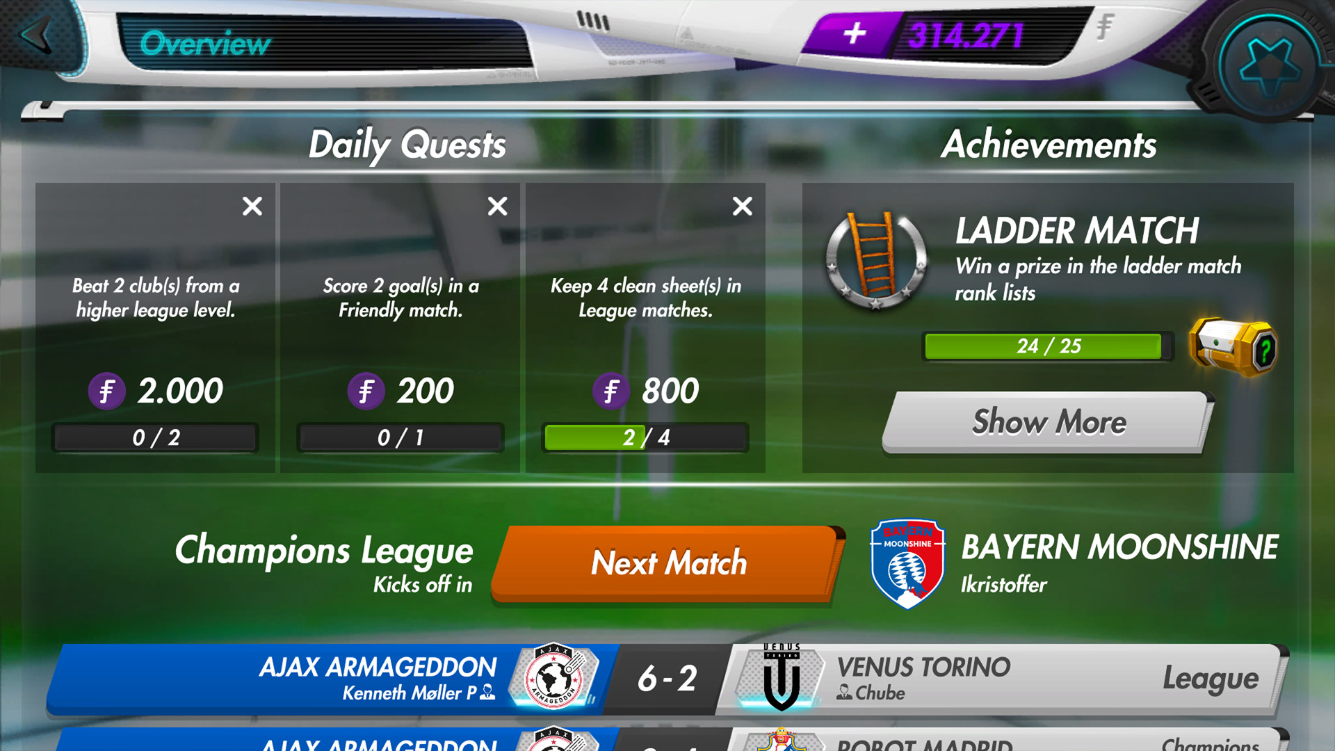 Futuball - Future Football Manager Game screenshot 4