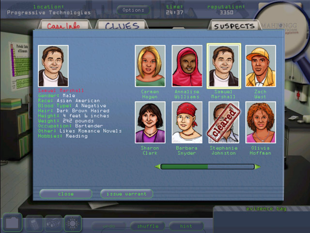 Mahjongg Investigations: Under Suspicion screenshot 5