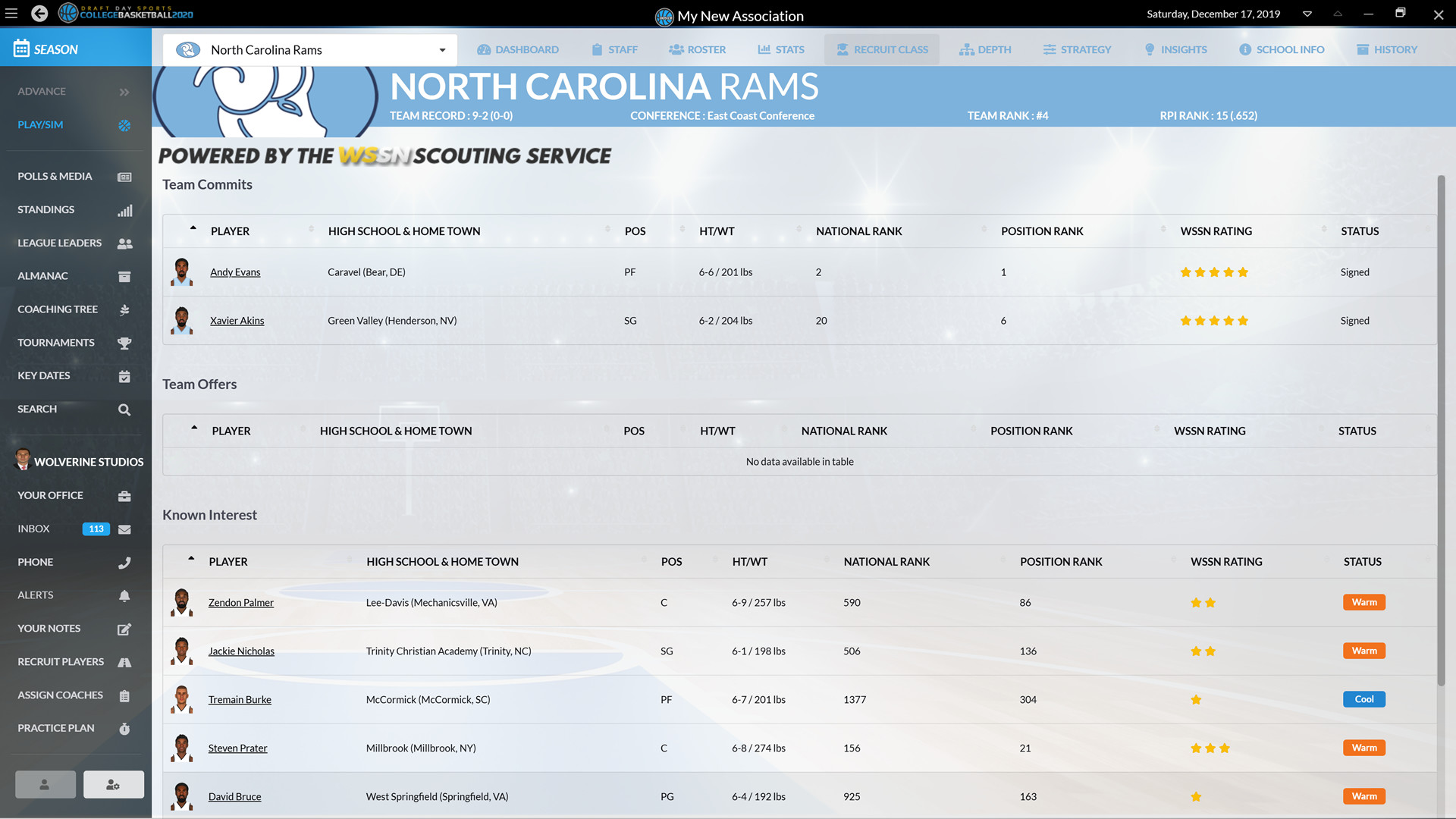 Draft Day Sports: College Basketball 2020 screenshot 8