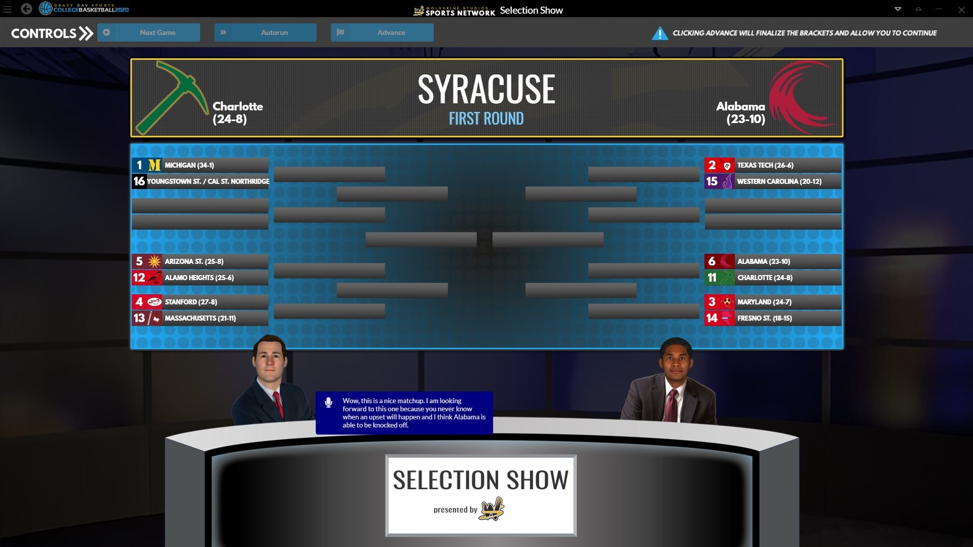 Draft Day Sports: College Basketball 2020 screenshot 1