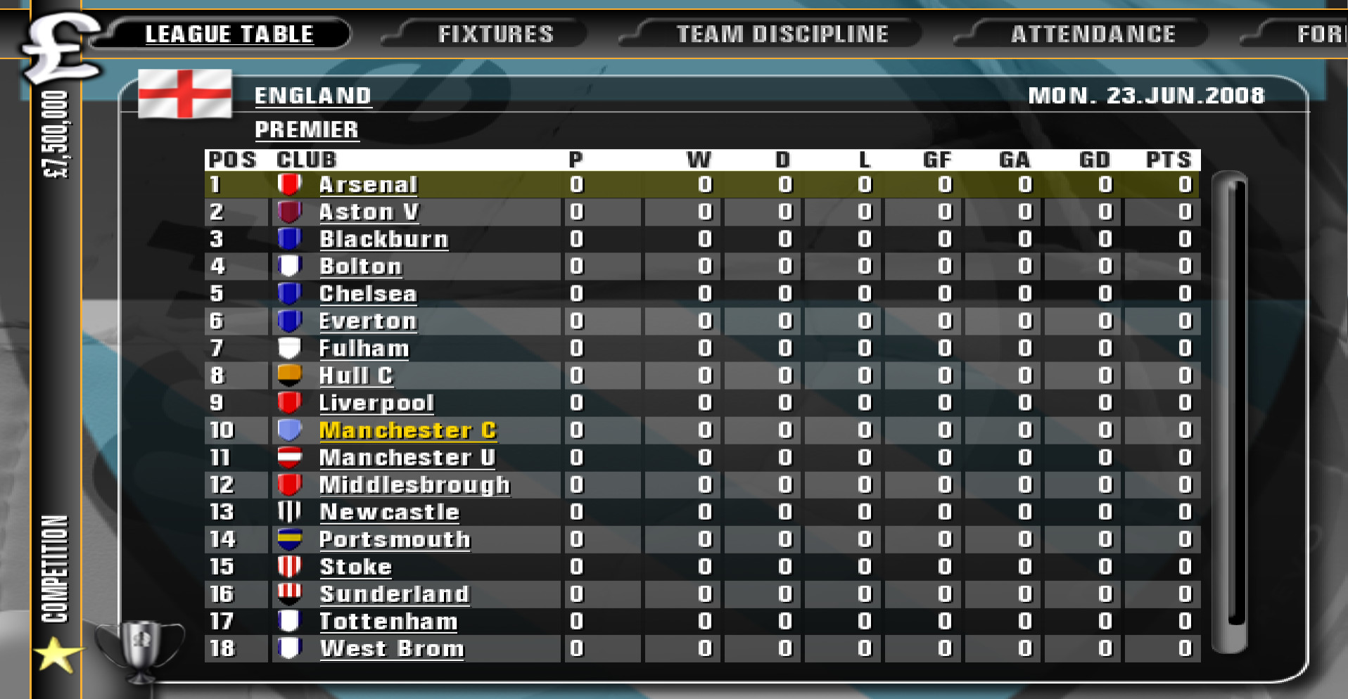 Premier Manager 09 screenshot 3