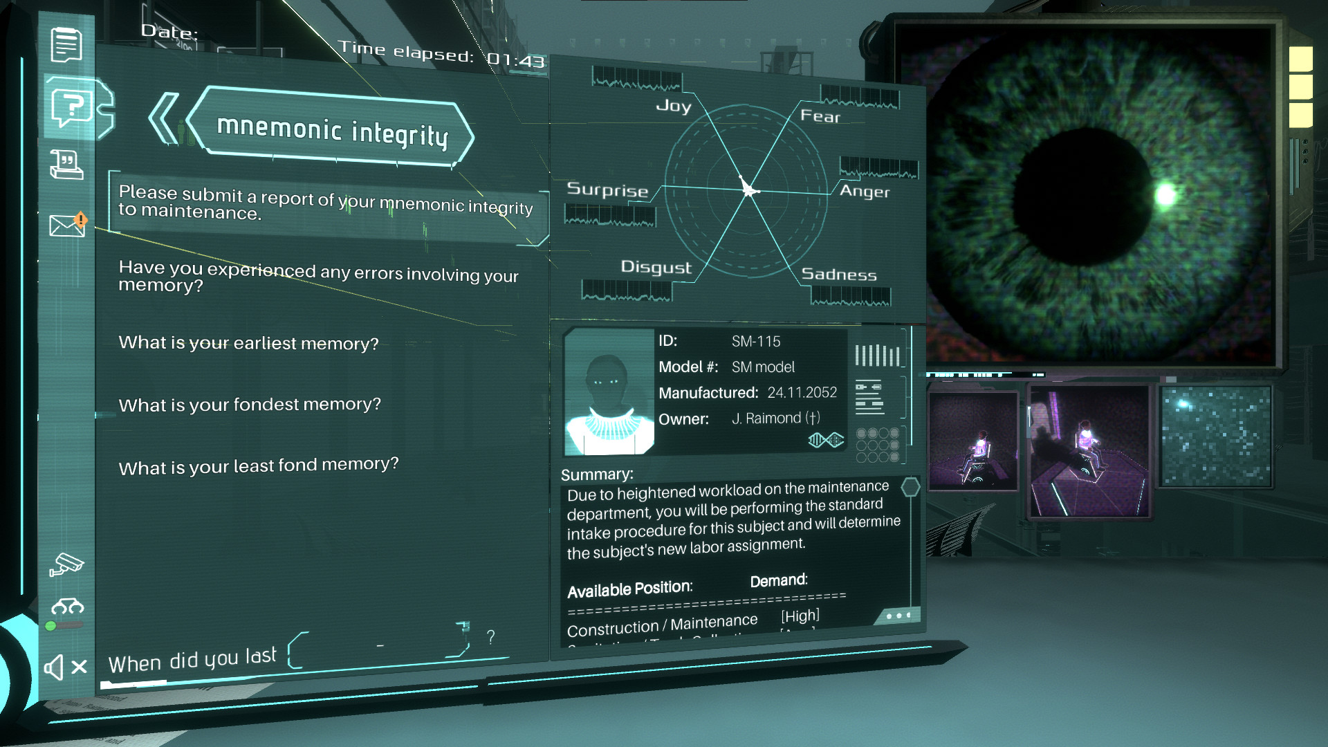 Silicon Dreams | cyberpunk interrogation screenshot 1