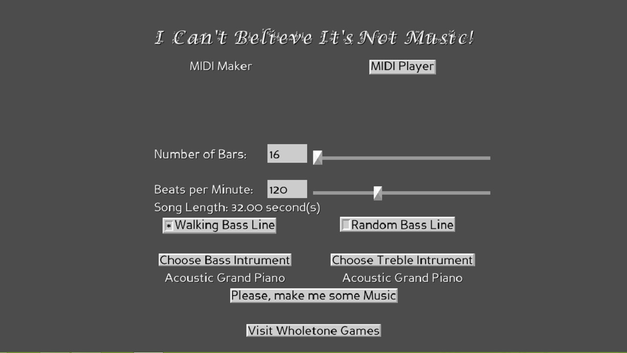 I Can't Believe It's Not Music! screenshot 1