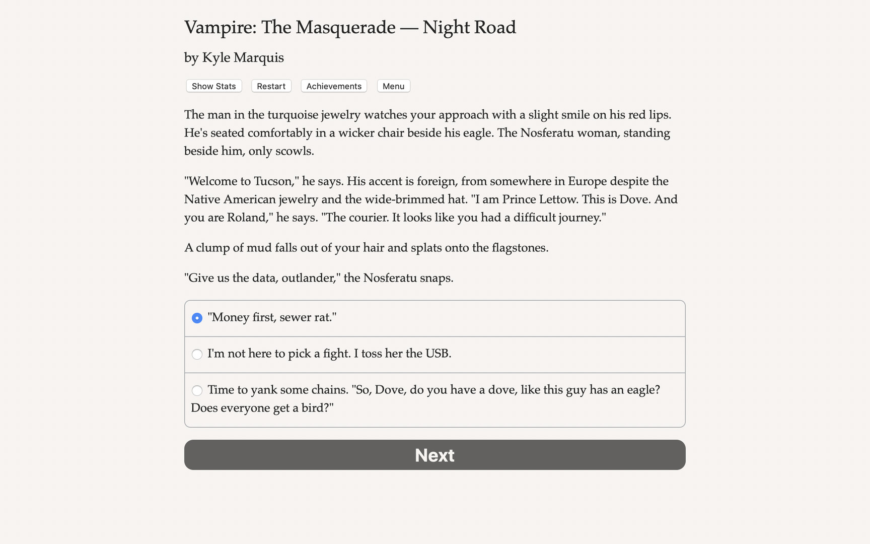 Vampire: The Masquerade — Night Road screenshot 1