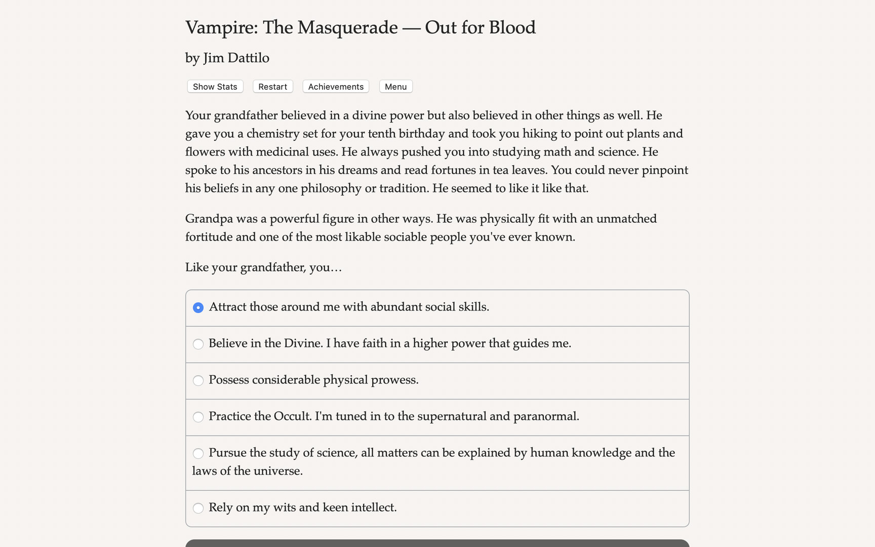 Vampire: The Masquerade — Out for Blood screenshot 1