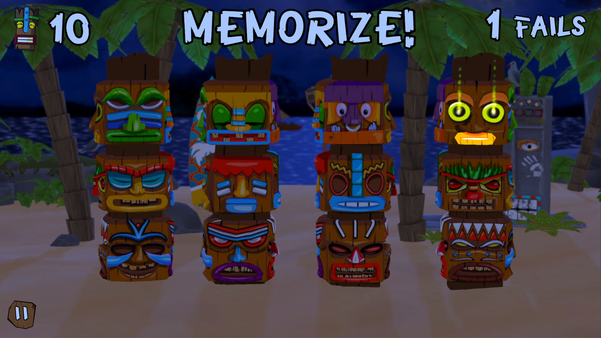 Tiki Tiki: The Tropical Memory Game screenshot 1