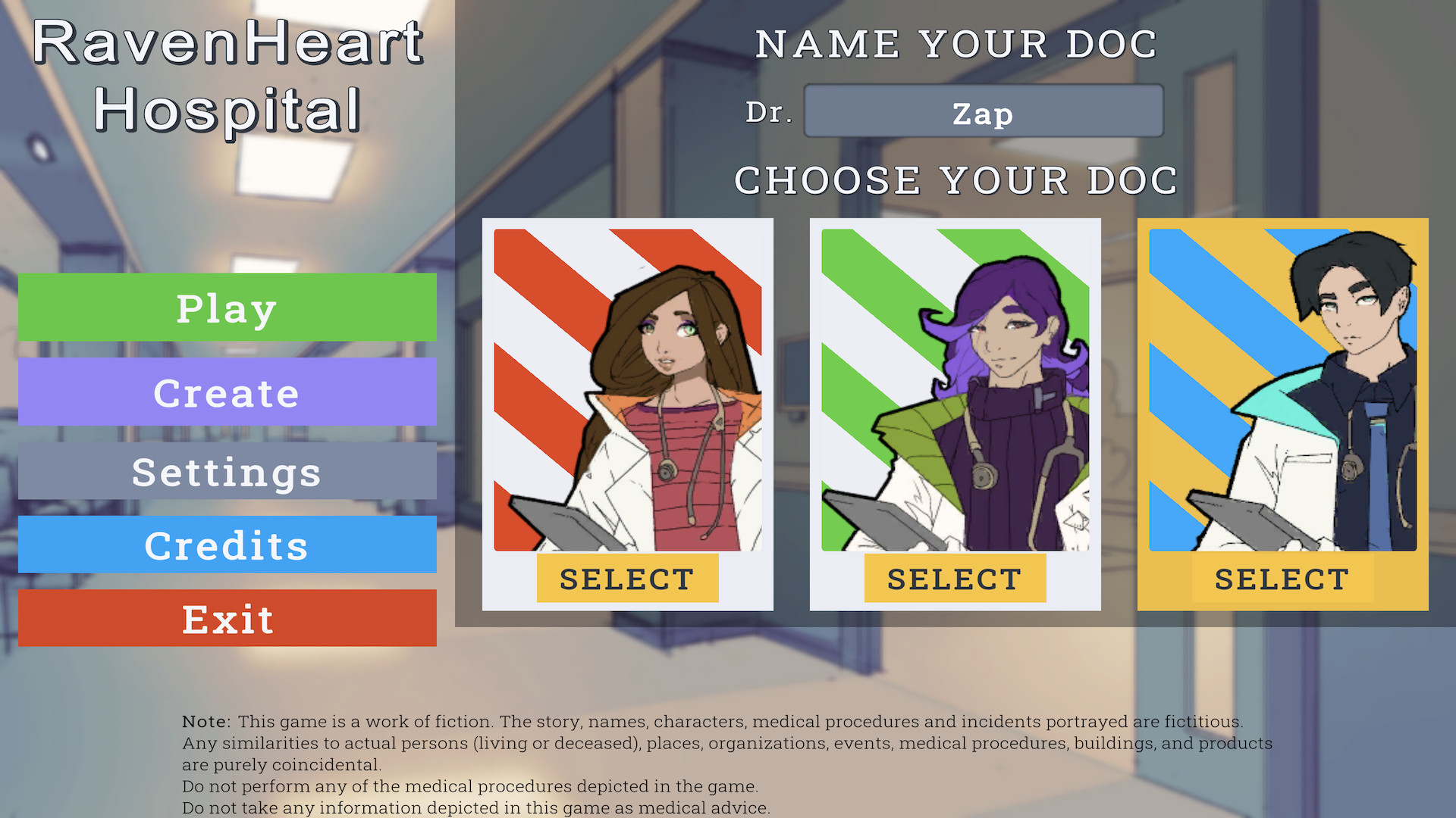 RavenHeart Hospital: A Medical Visual Novel screenshot 6