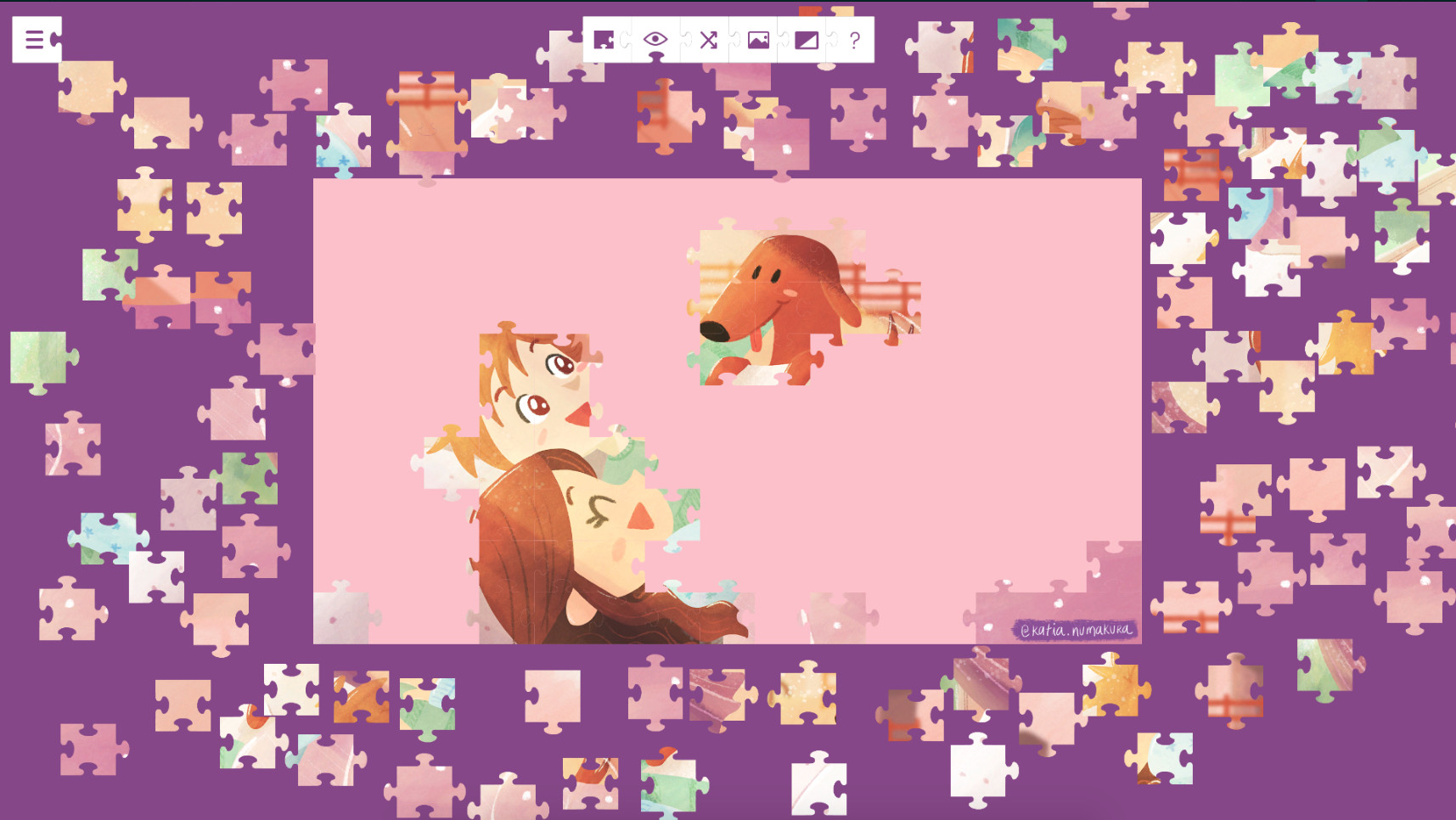 Lucky and a life worth living - a jigsaw puzzle tale screenshot 2