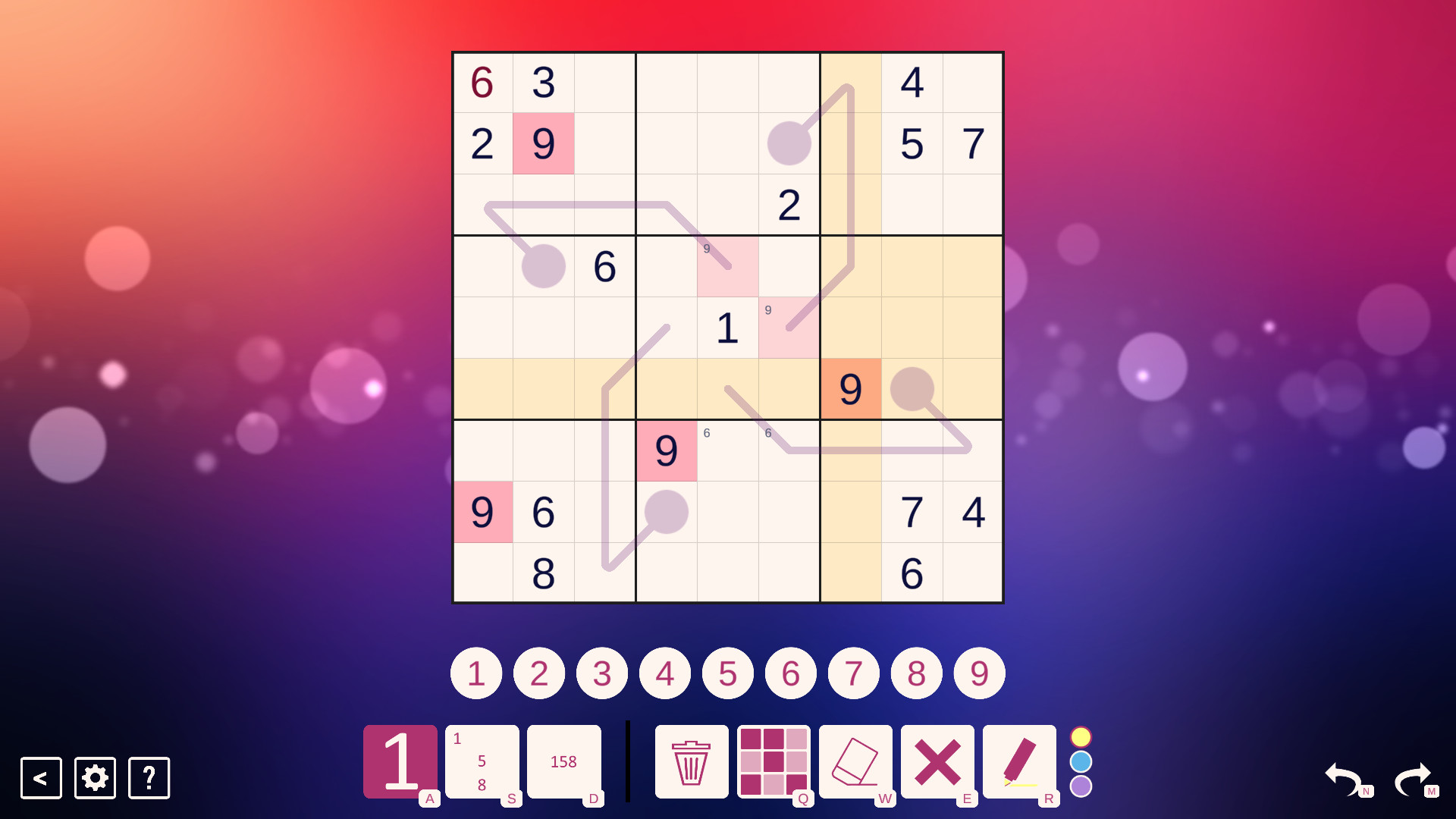 Thermo Sudoku screenshot 1