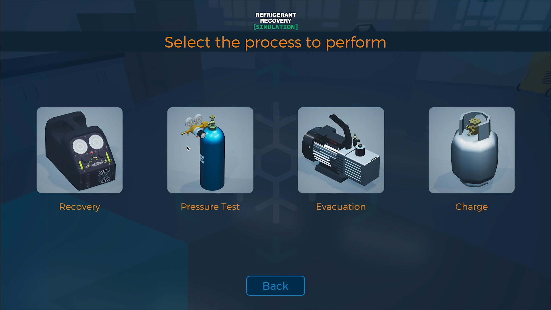 Refrigerant Recovery Simulation screenshot 2