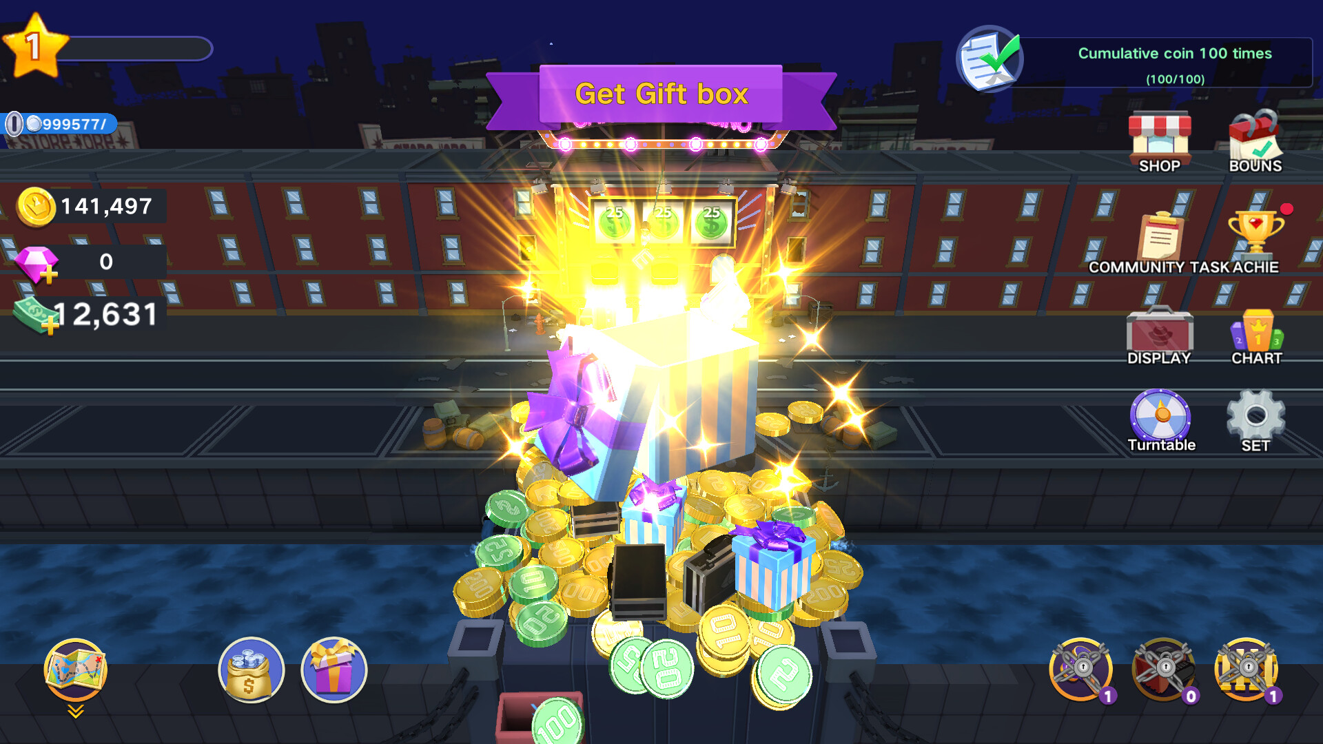 Gangster coin pusher screenshot 1