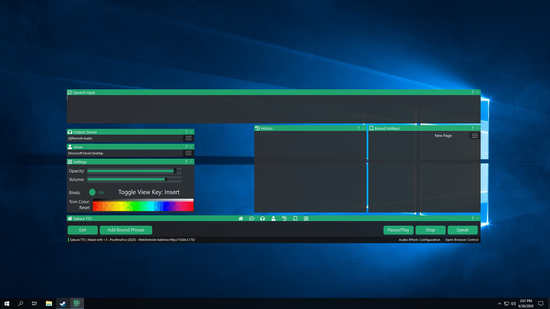 Sakura TTS screenshot 2