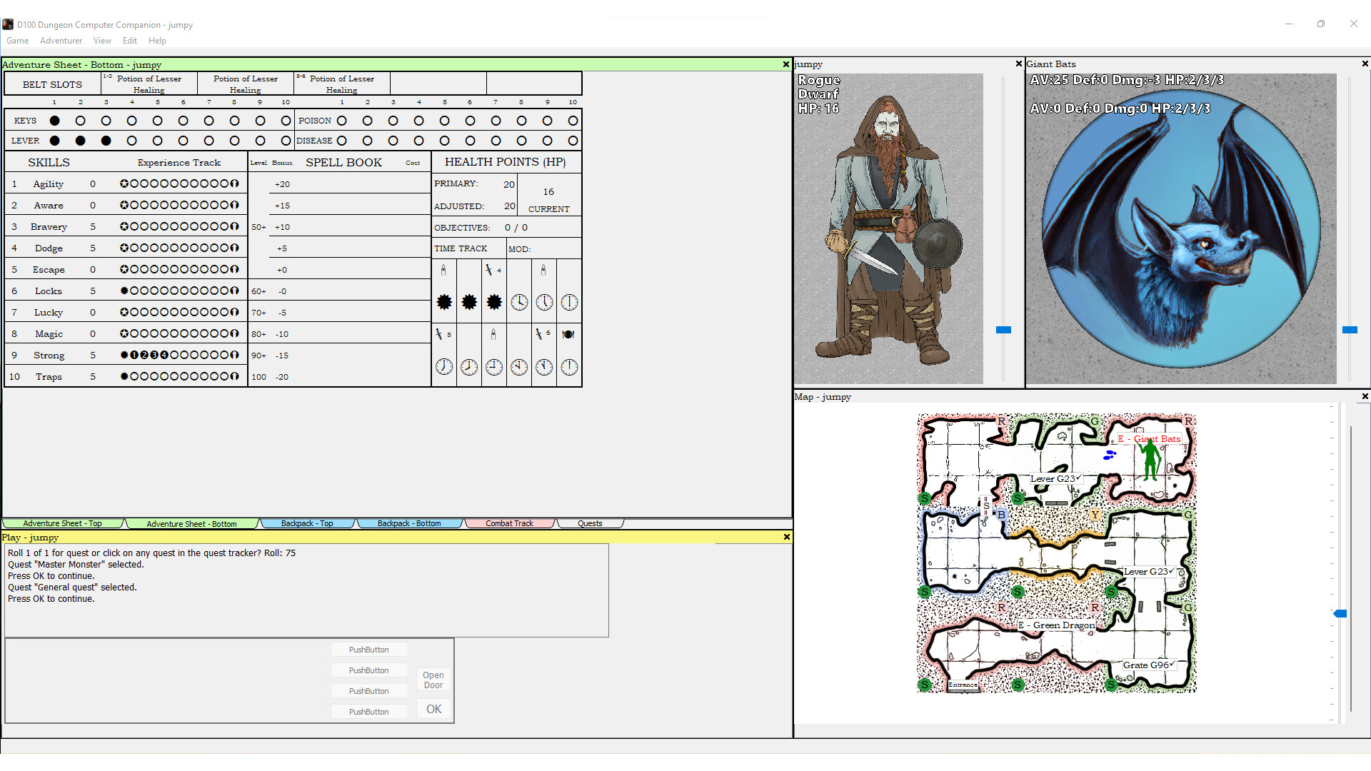 D100 Dungeon Computer Companion screenshot 3
