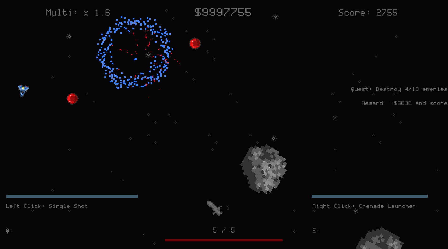 Asteroids... But Roguelite screenshot 1