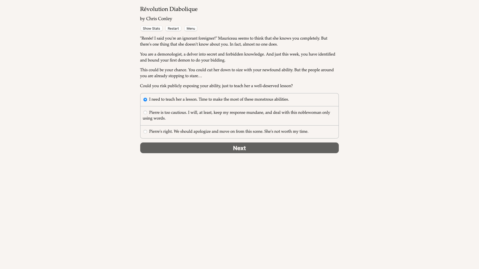 Revolution Diabolique screenshot 1