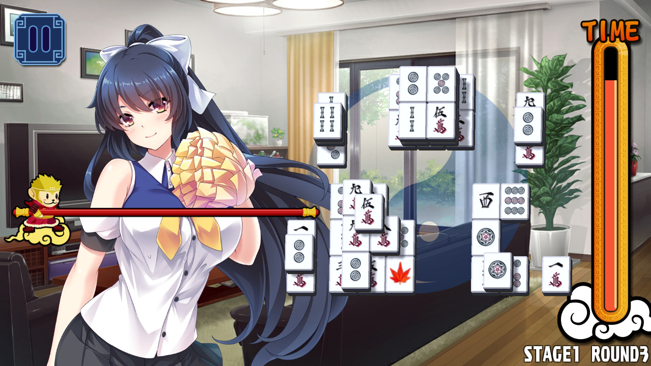 Pretty Girls Mahjong Solitaire [BLUE] screenshot 3