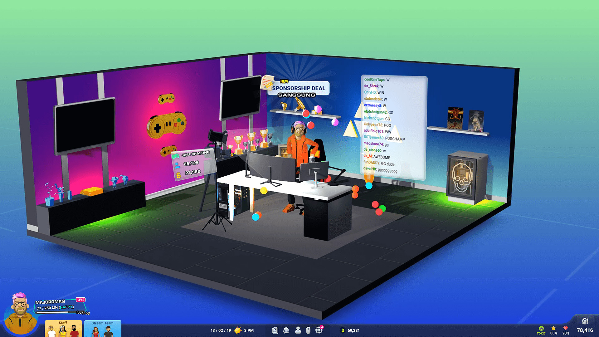 StreamGods - Streamer Tycoon screenshot 1