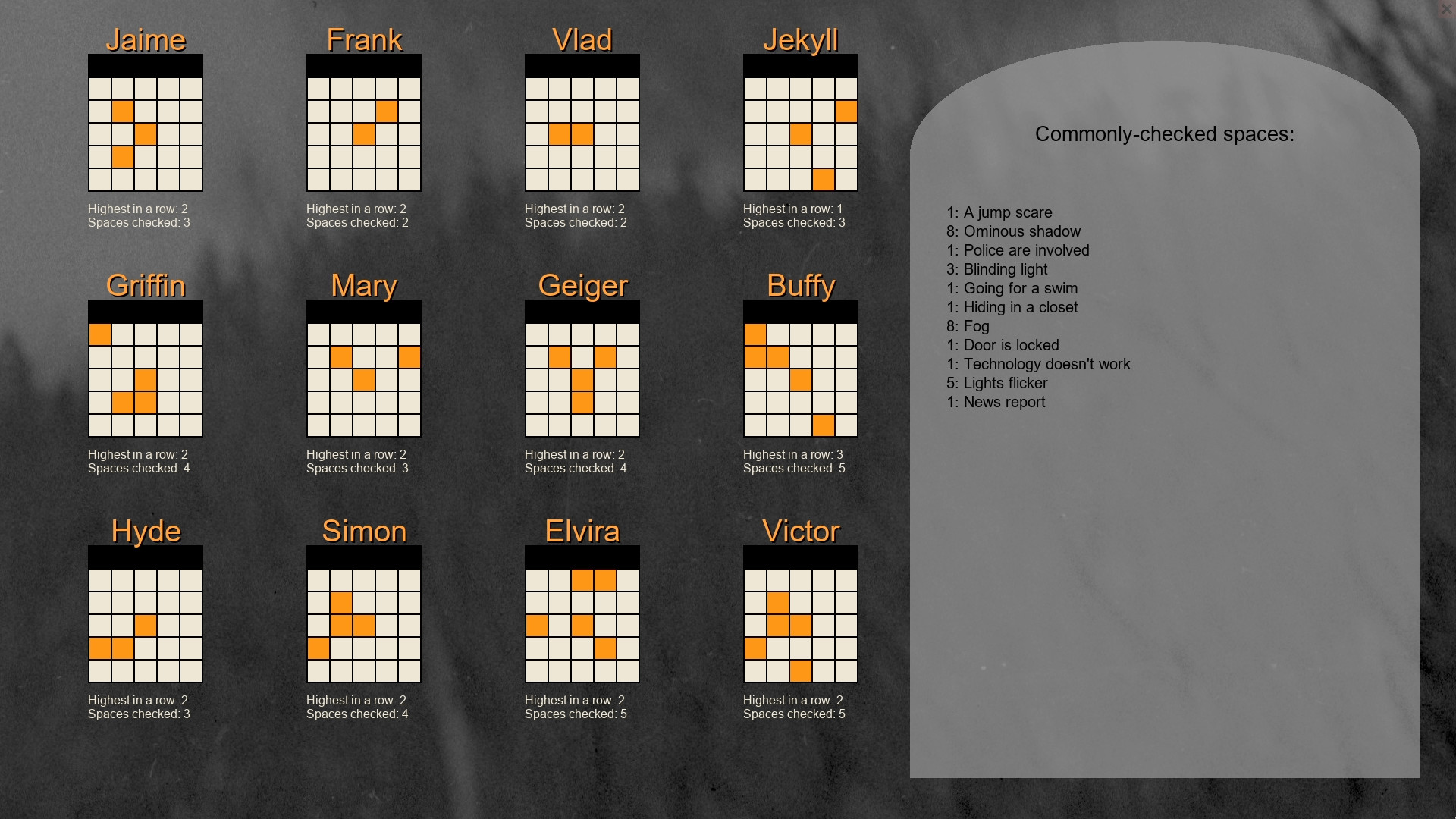 Horror Movie Bingo screenshot 1