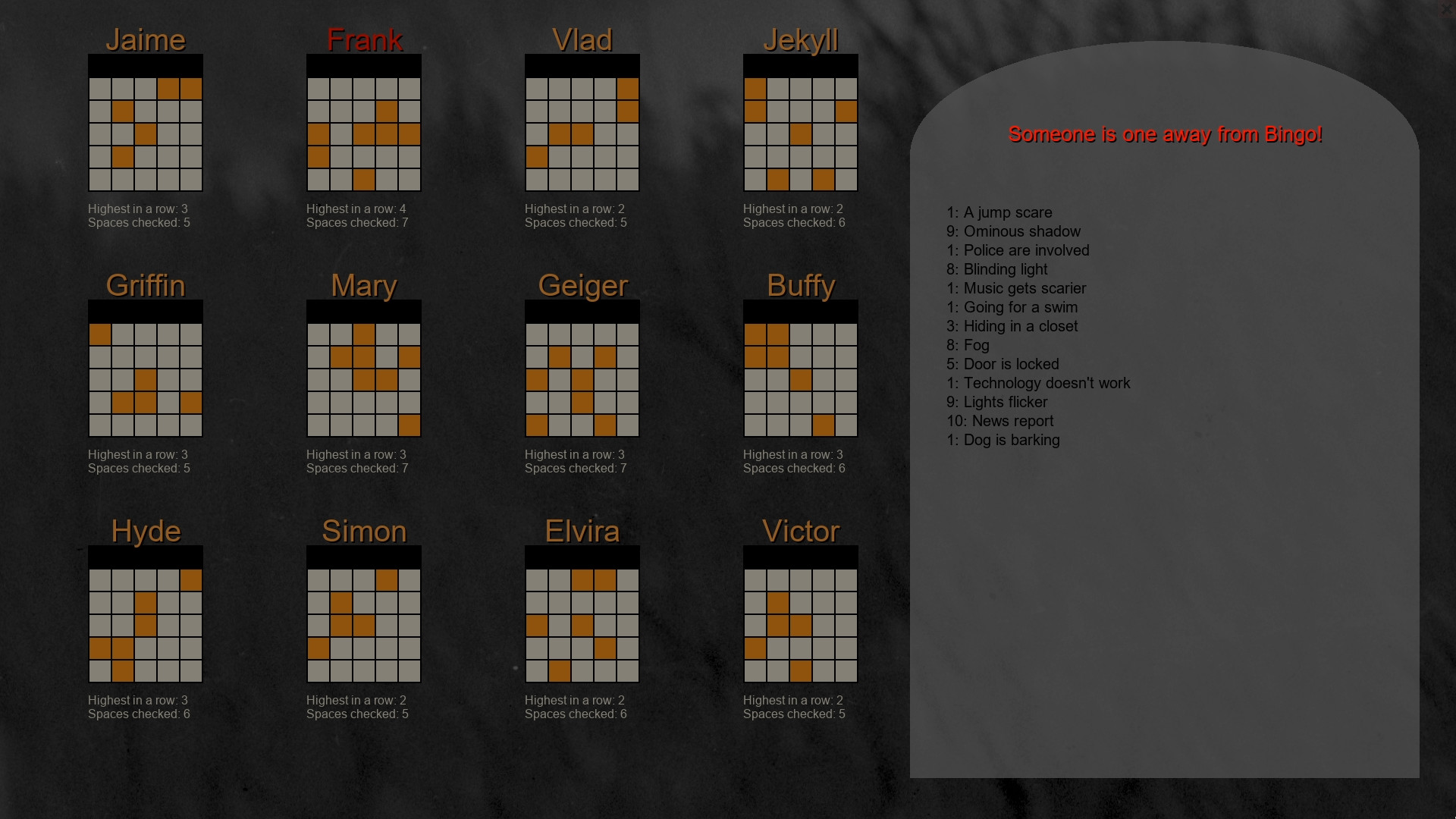 Horror Movie Bingo screenshot 3