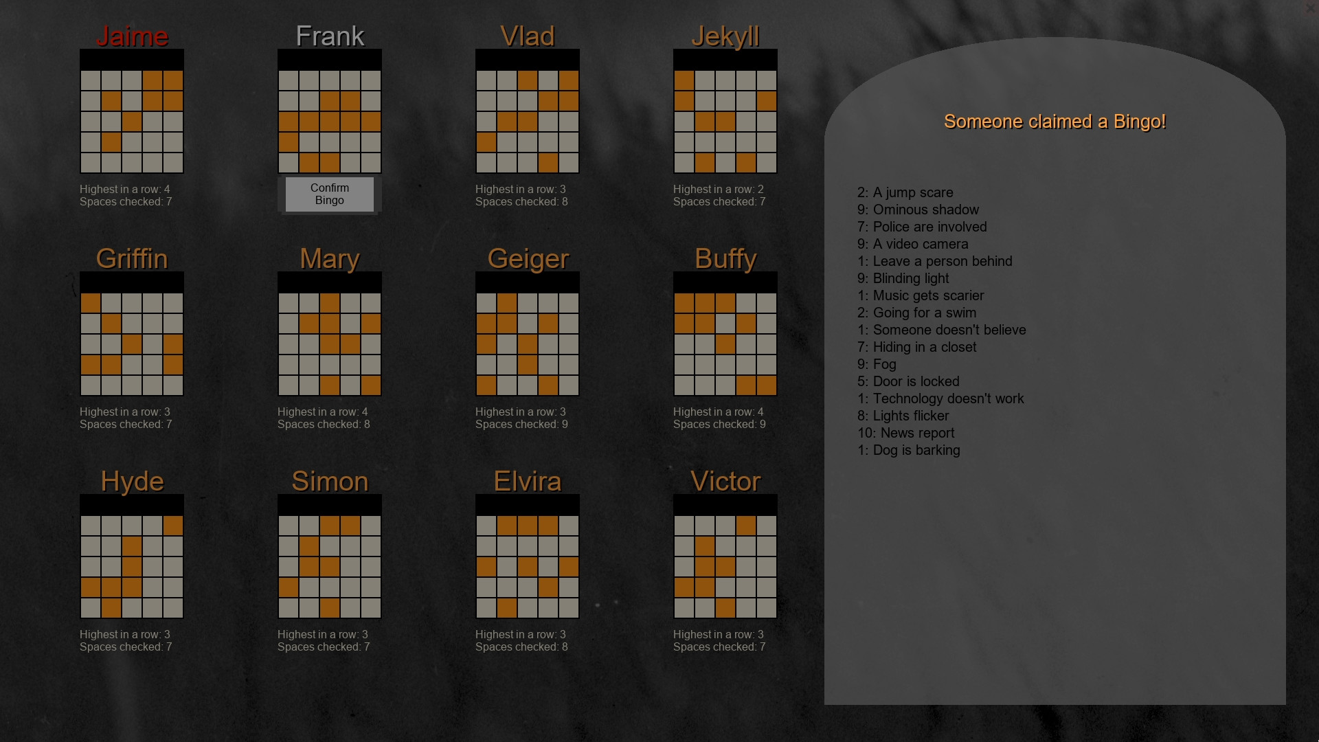Horror Movie Bingo screenshot 4