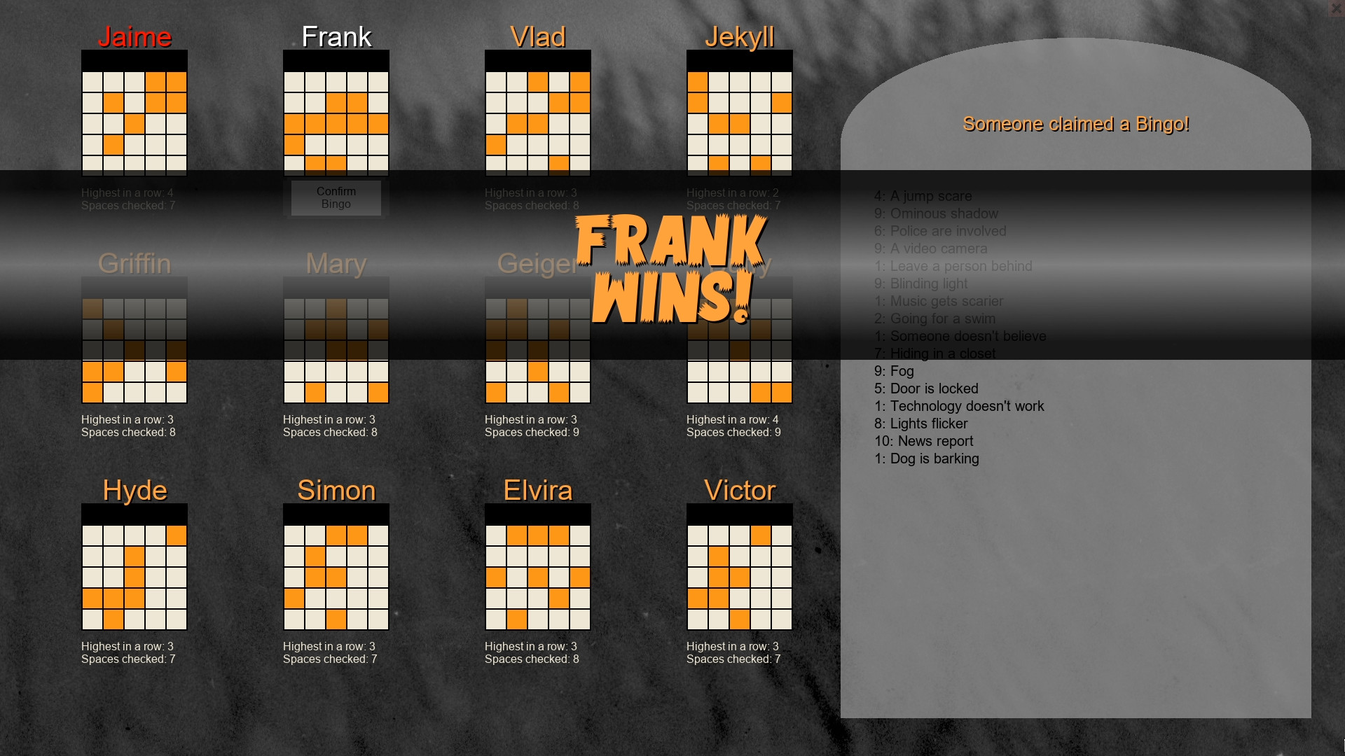 Horror Movie Bingo screenshot 5