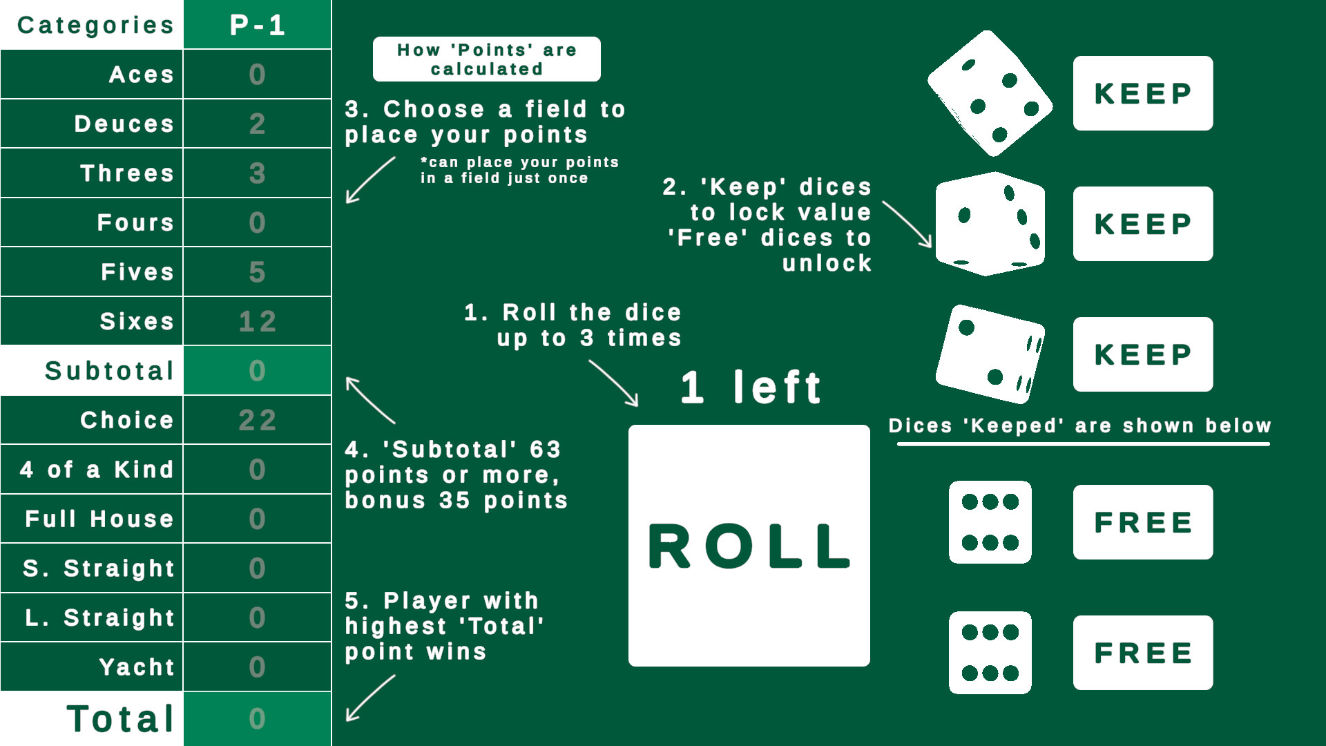 Yachu Dice screenshot 2