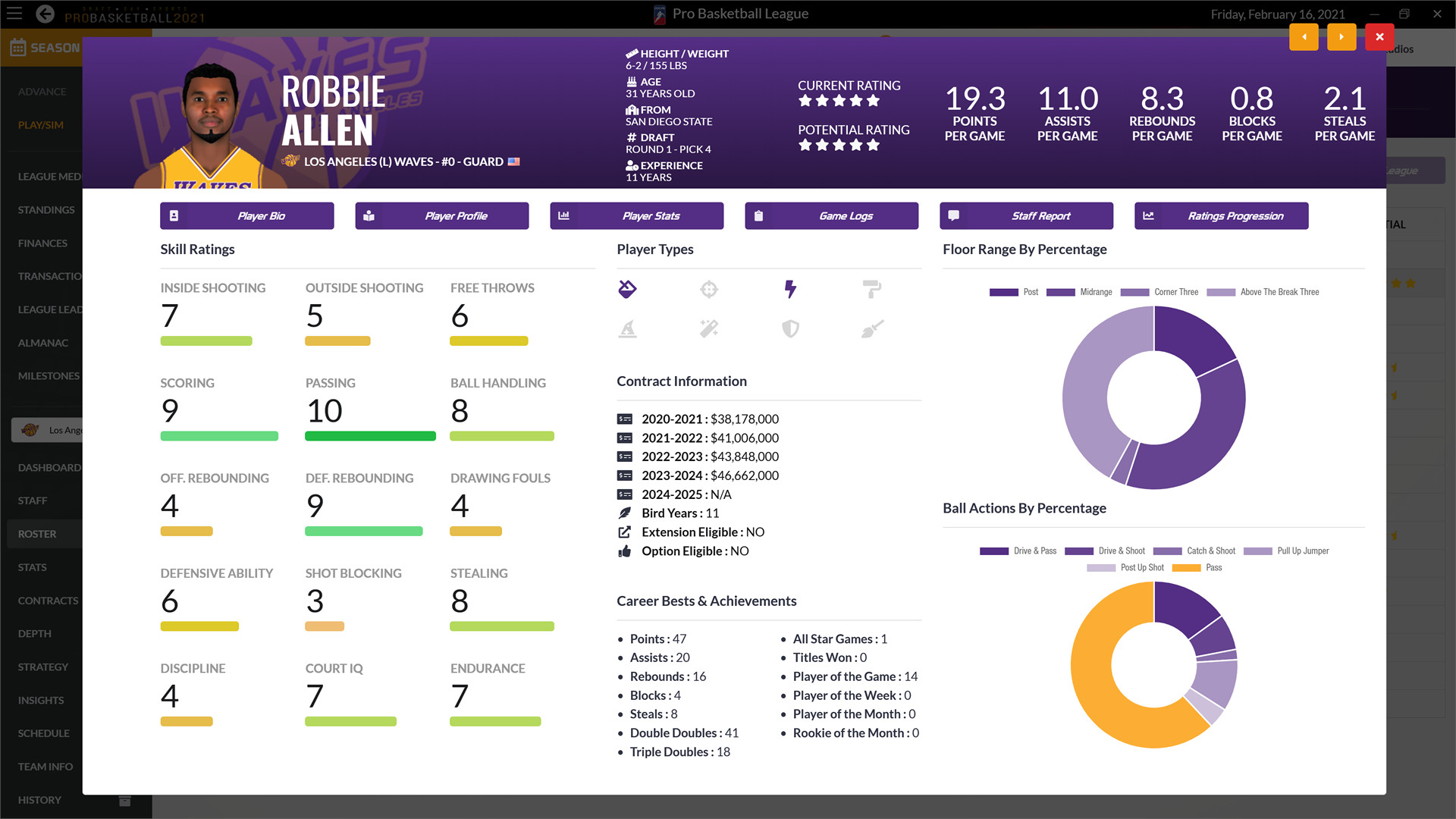Draft Day Sports: Pro Basketball 2021 screenshot 1