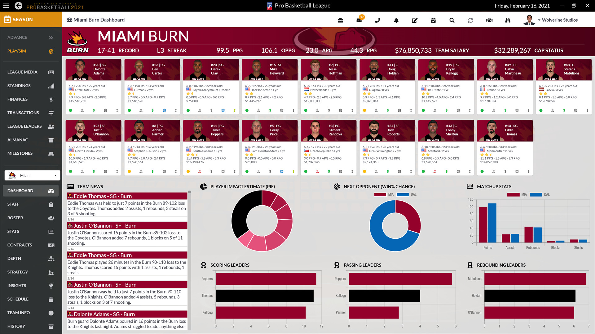 Draft Day Sports: Pro Basketball 2021 screenshot 4