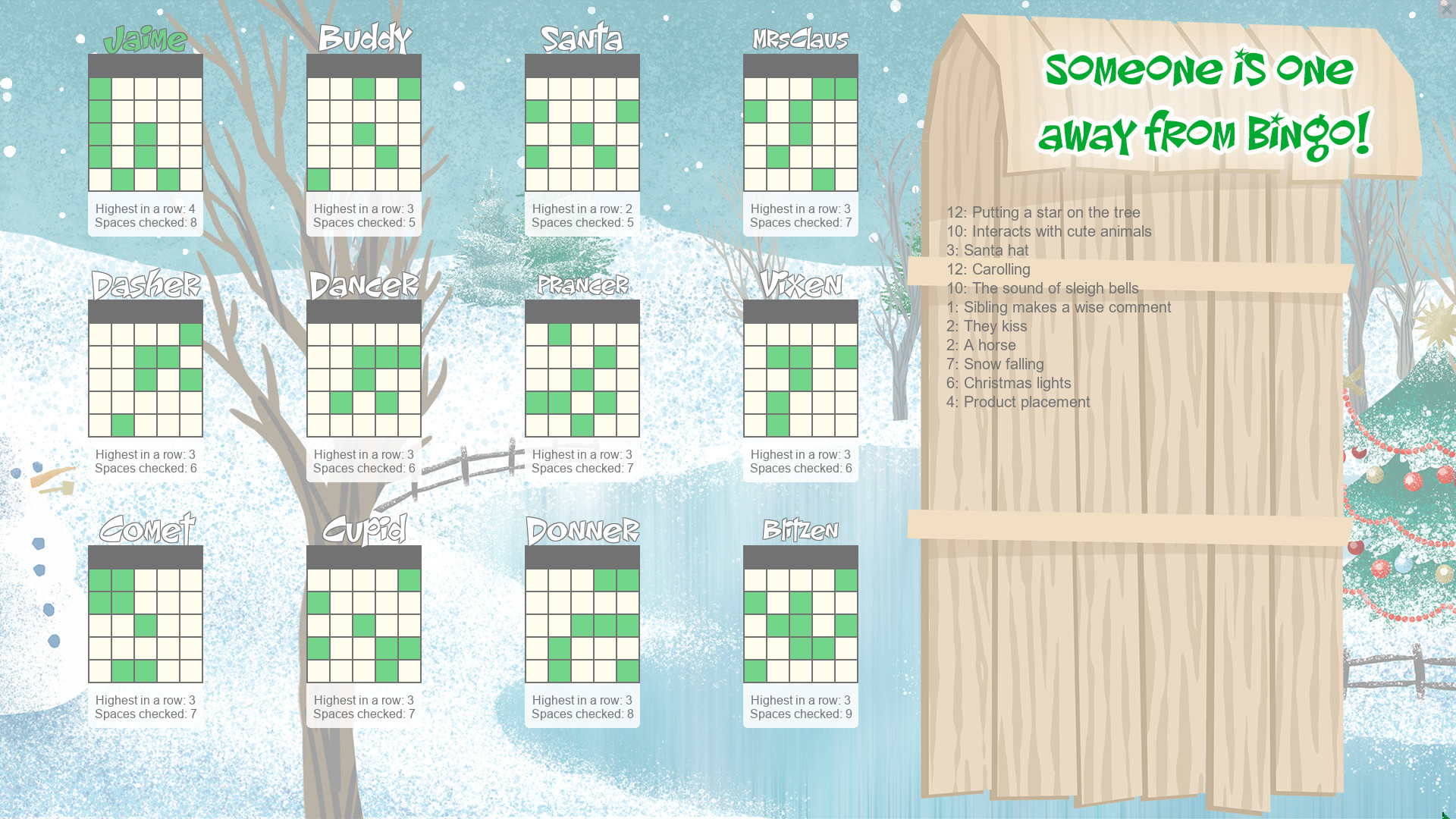 Christmas Movie Bingo screenshot 3