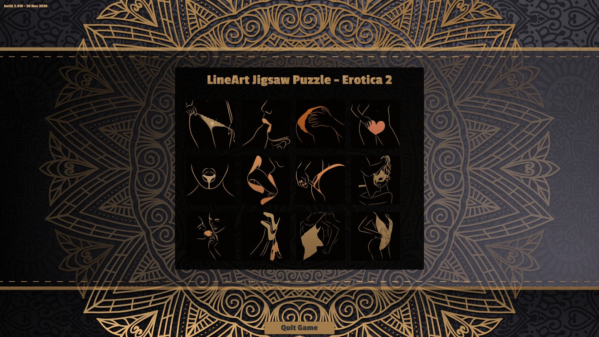 LineArt Jigsaw Puzzle - Erotica 2 screenshot 1