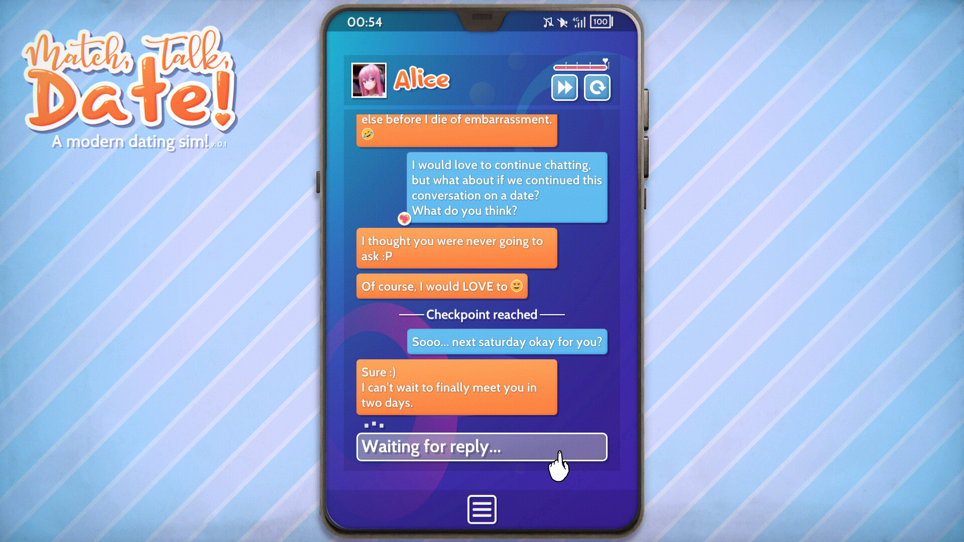 Match, Talk, Date! - A modern dating sim! screenshot 10