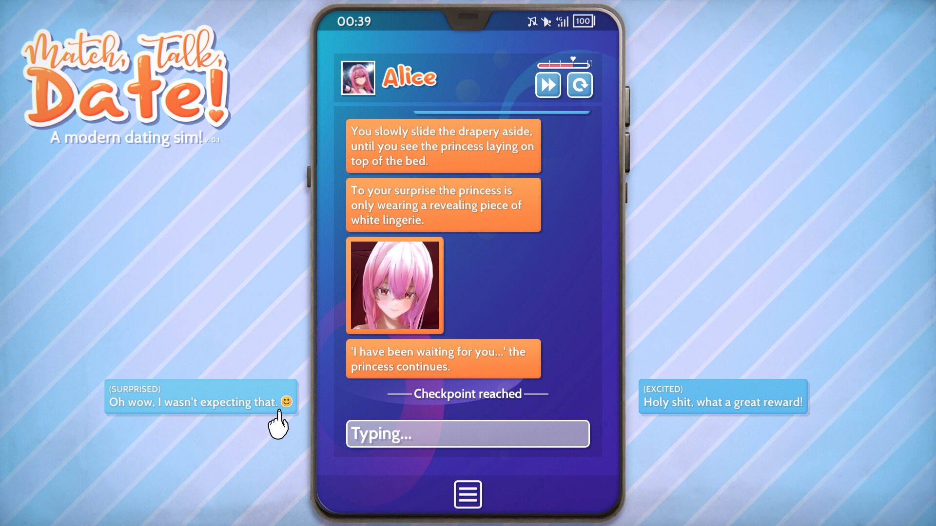 Match, Talk, Date! - A modern dating sim! screenshot 2
