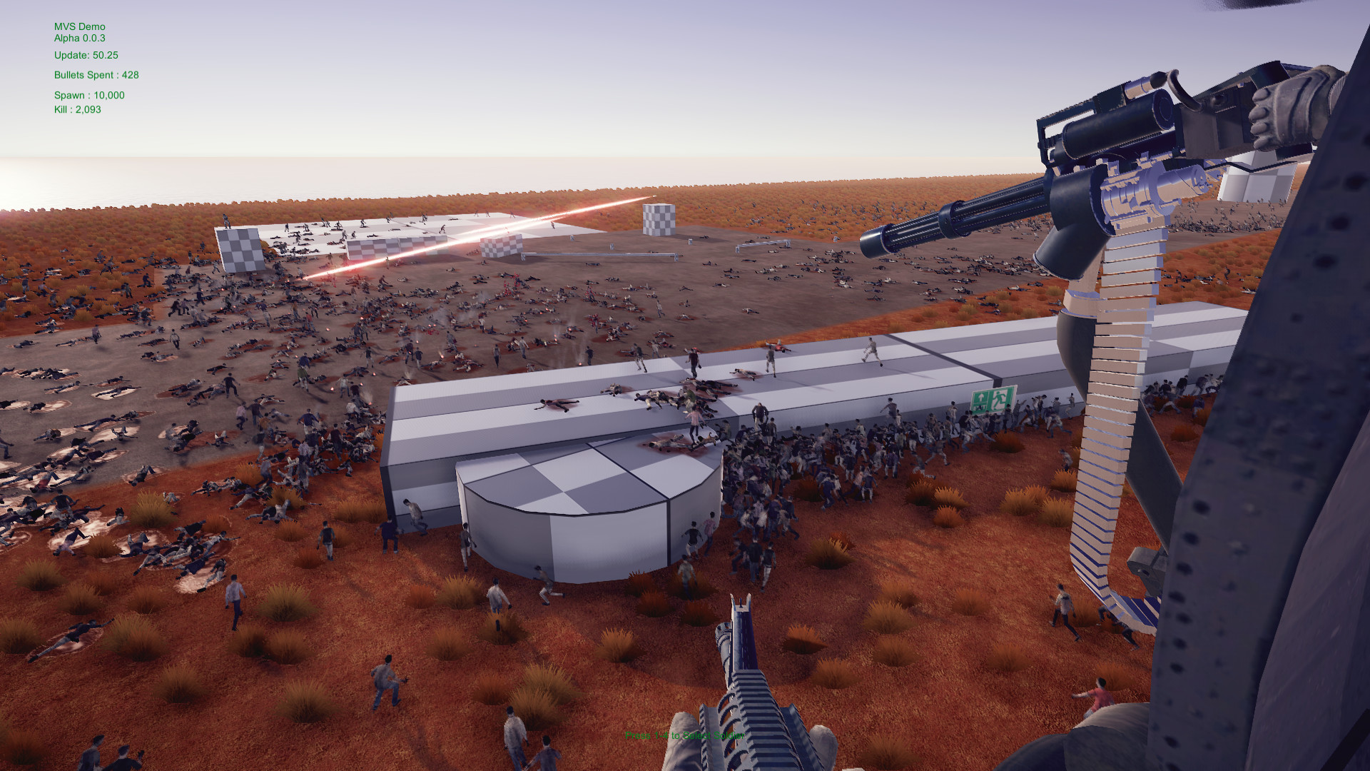 Minigun VS Swarms of the Zombie Apocalypse Simulator screenshot 2