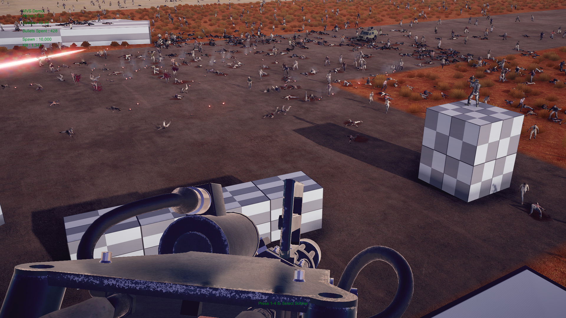 Minigun VS Swarms of the Zombie Apocalypse Simulator screenshot 3