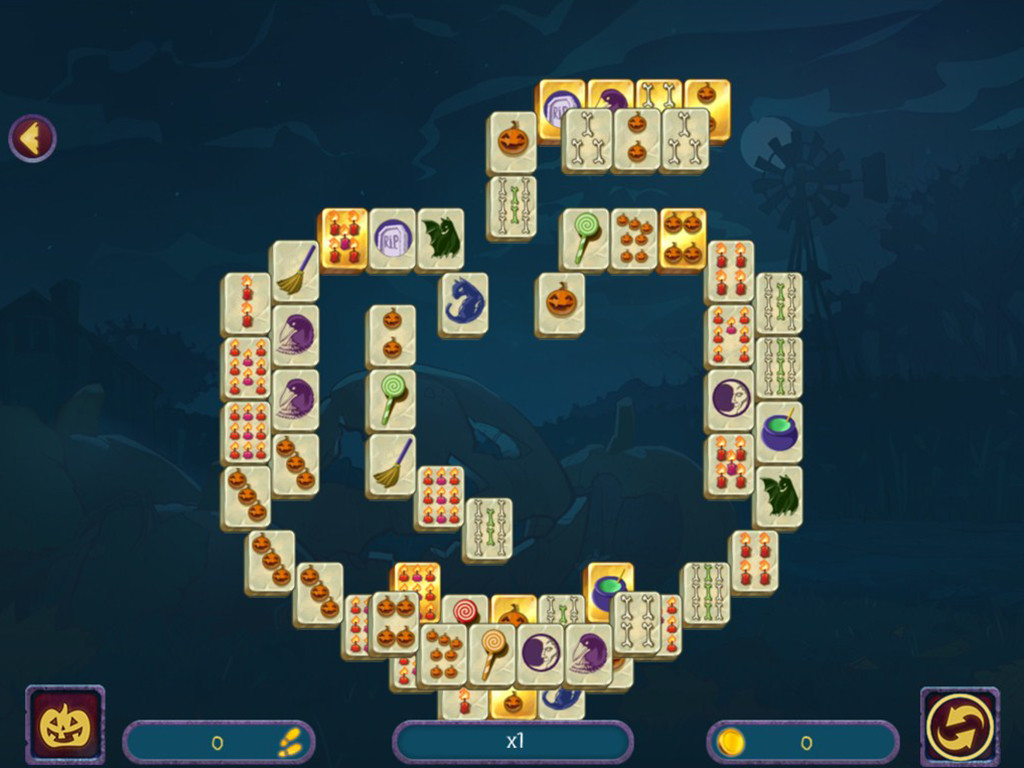Halloween Night Mahjong screenshot 1