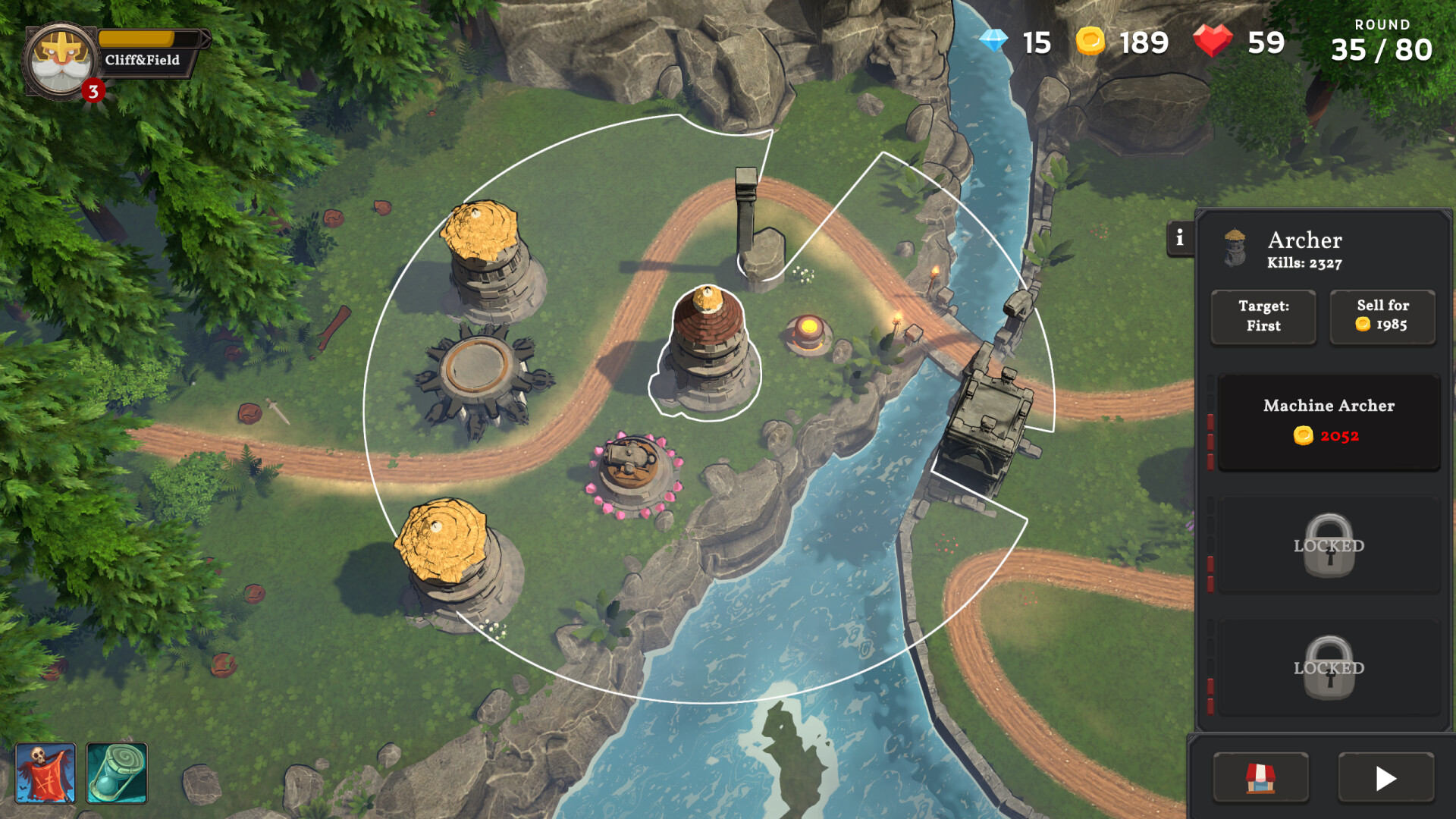 Cliff & Field Tower Defense screenshot 1