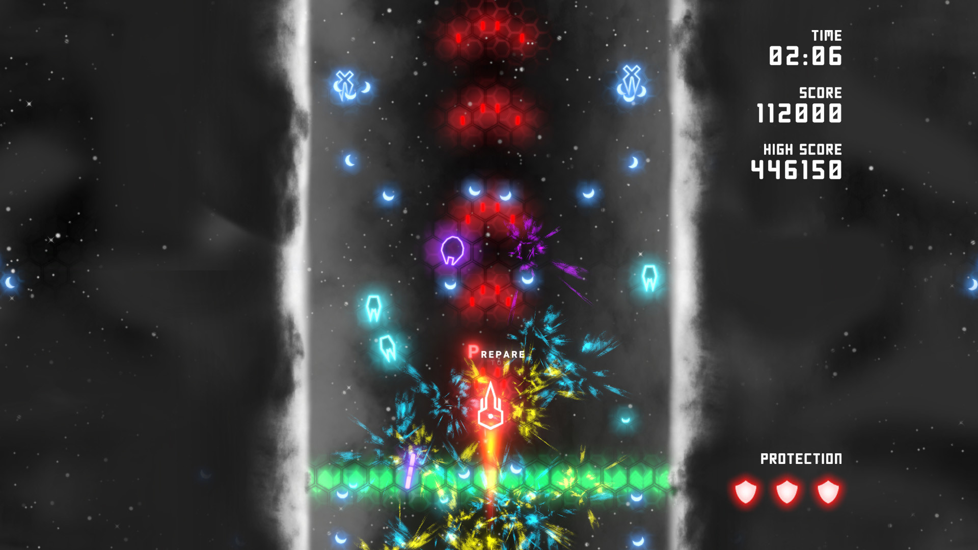 Neon Ships: The Type'em Up Shooter screenshot 2