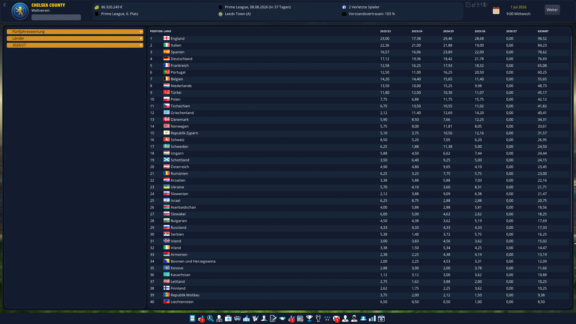 Player's Eleven - A Football Manager Game screenshot 13