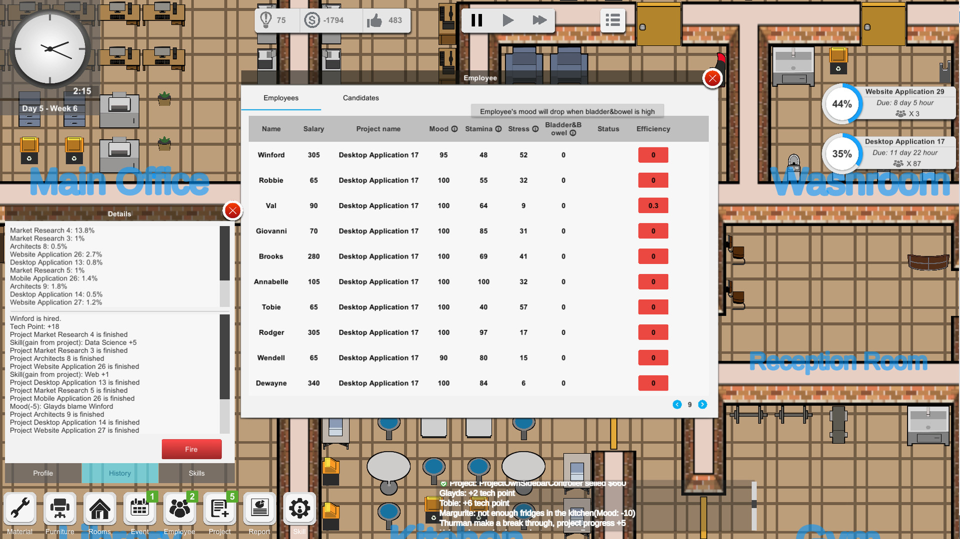 Outsourcing - IT company simulator screenshot 3