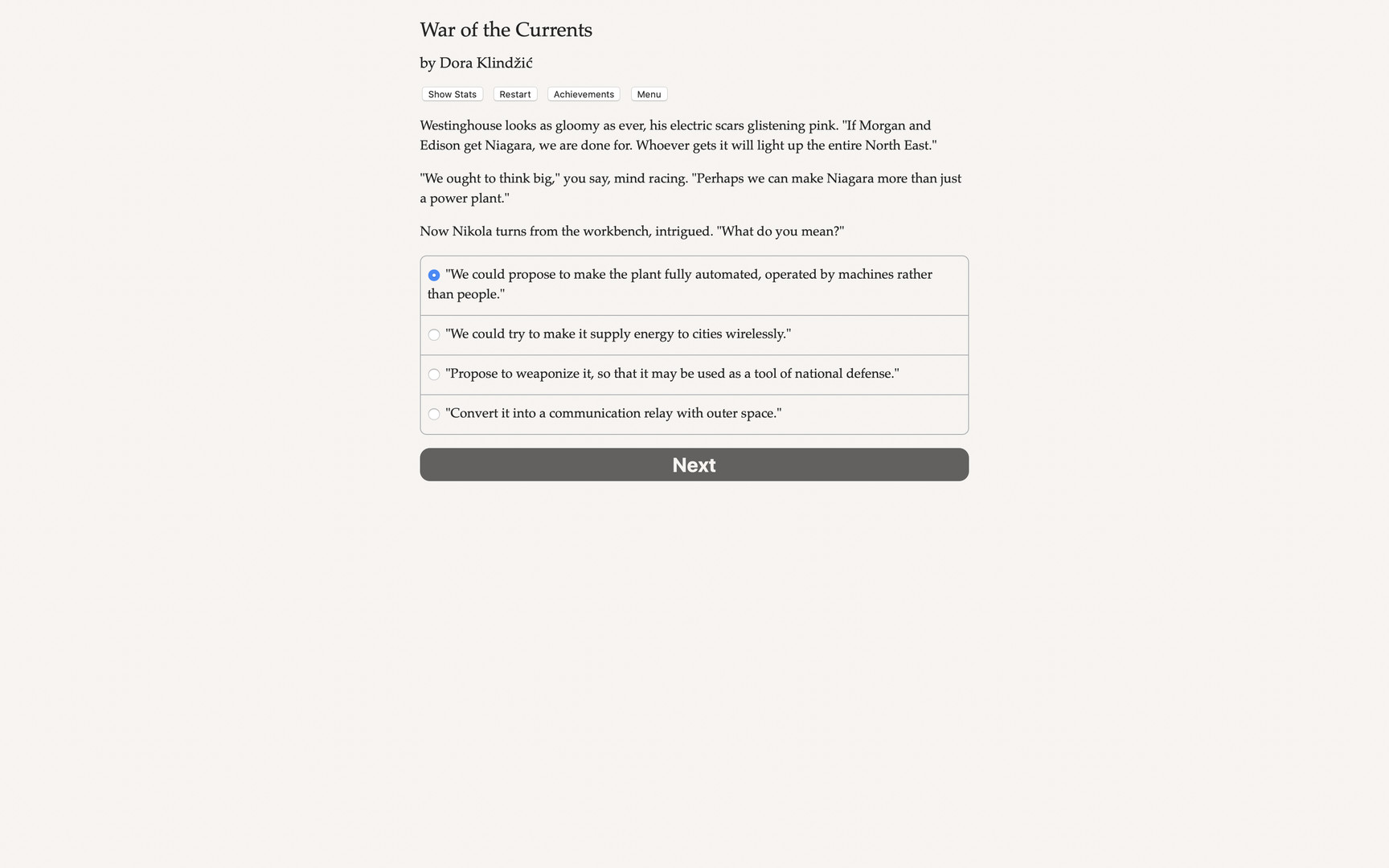 Nikola Tesla: War of the Currents screenshot 4