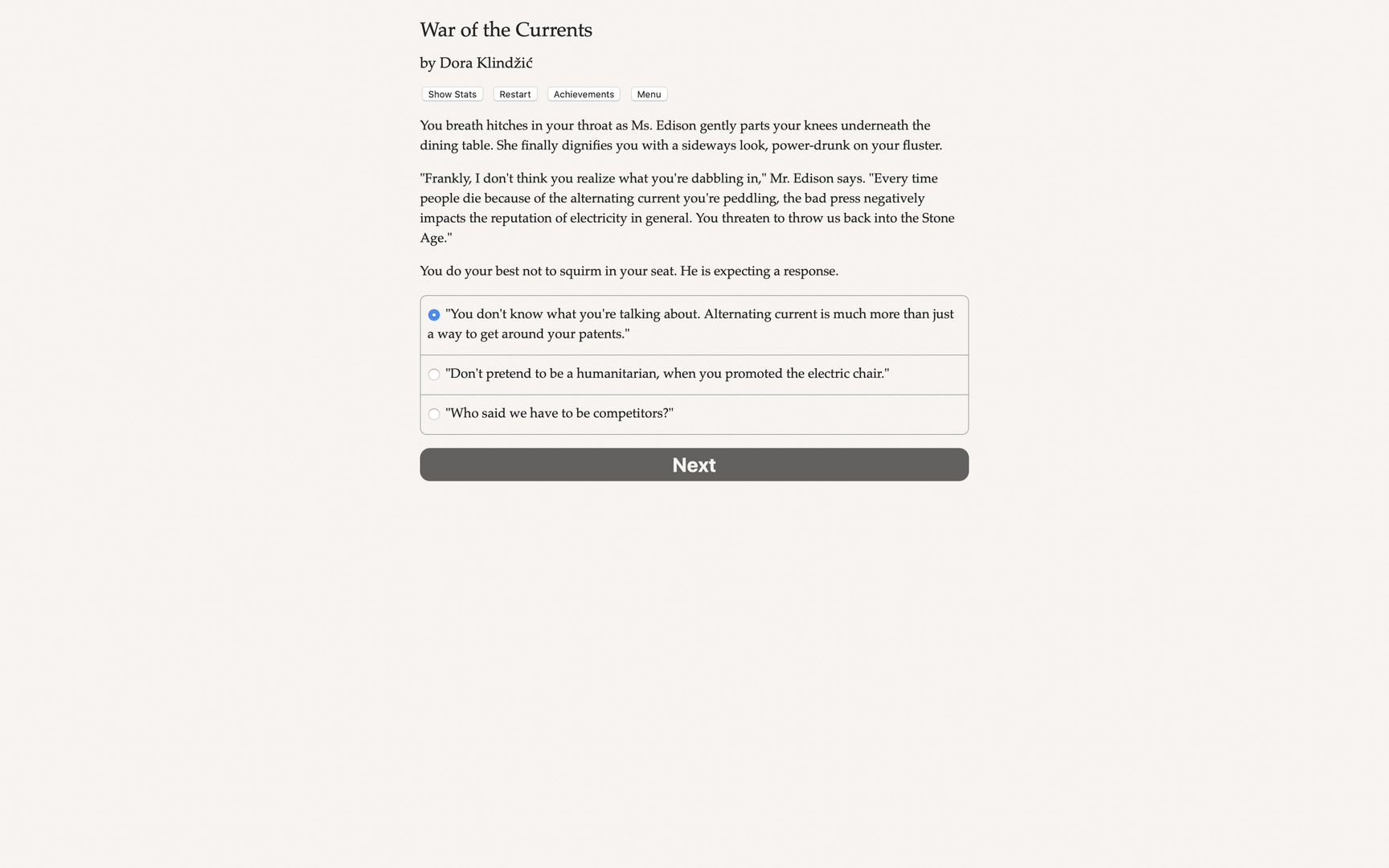 Nikola Tesla: War of the Currents screenshot 5