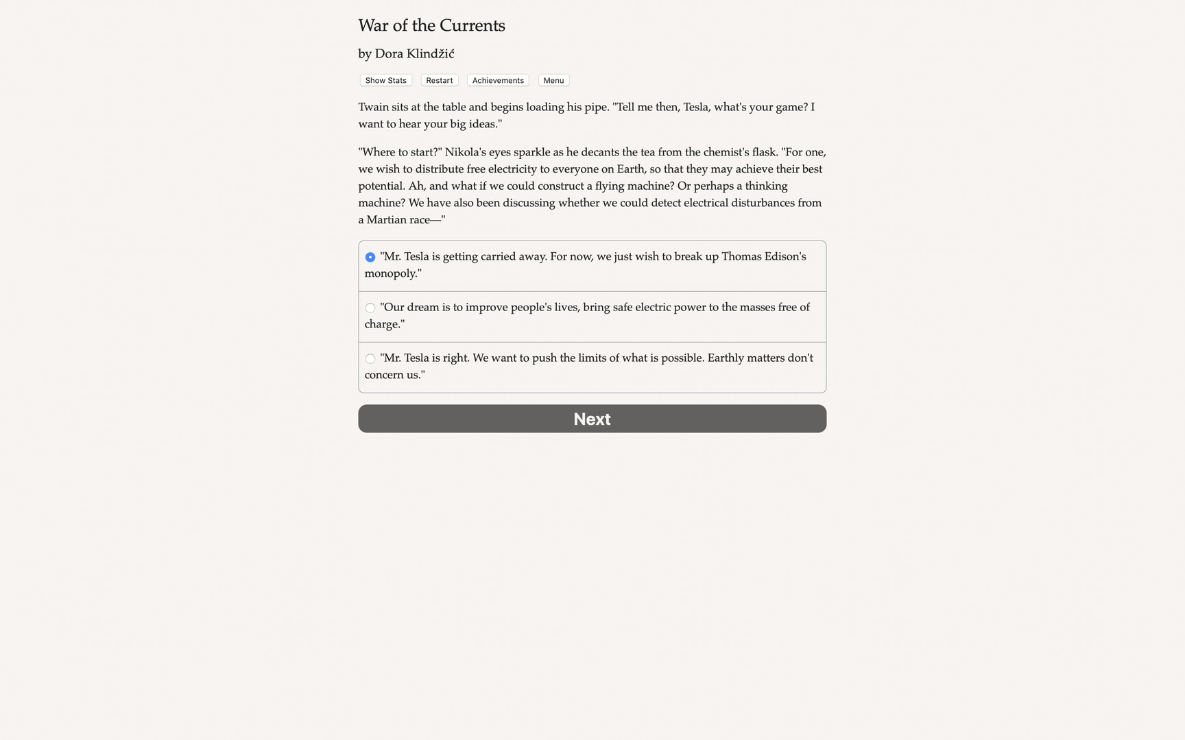 Nikola Tesla: War of the Currents screenshot 1