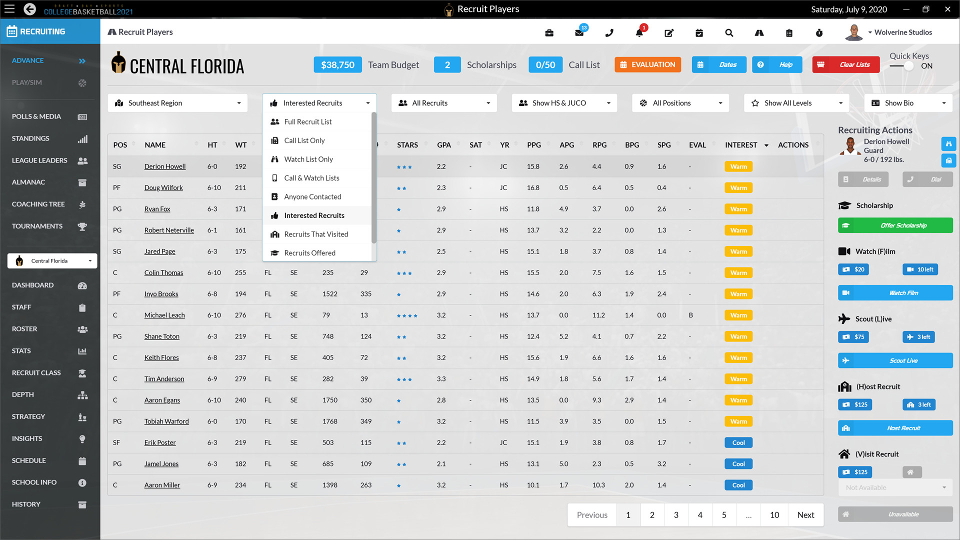 Draft Day Sports: College Basketball 2021 screenshot 9