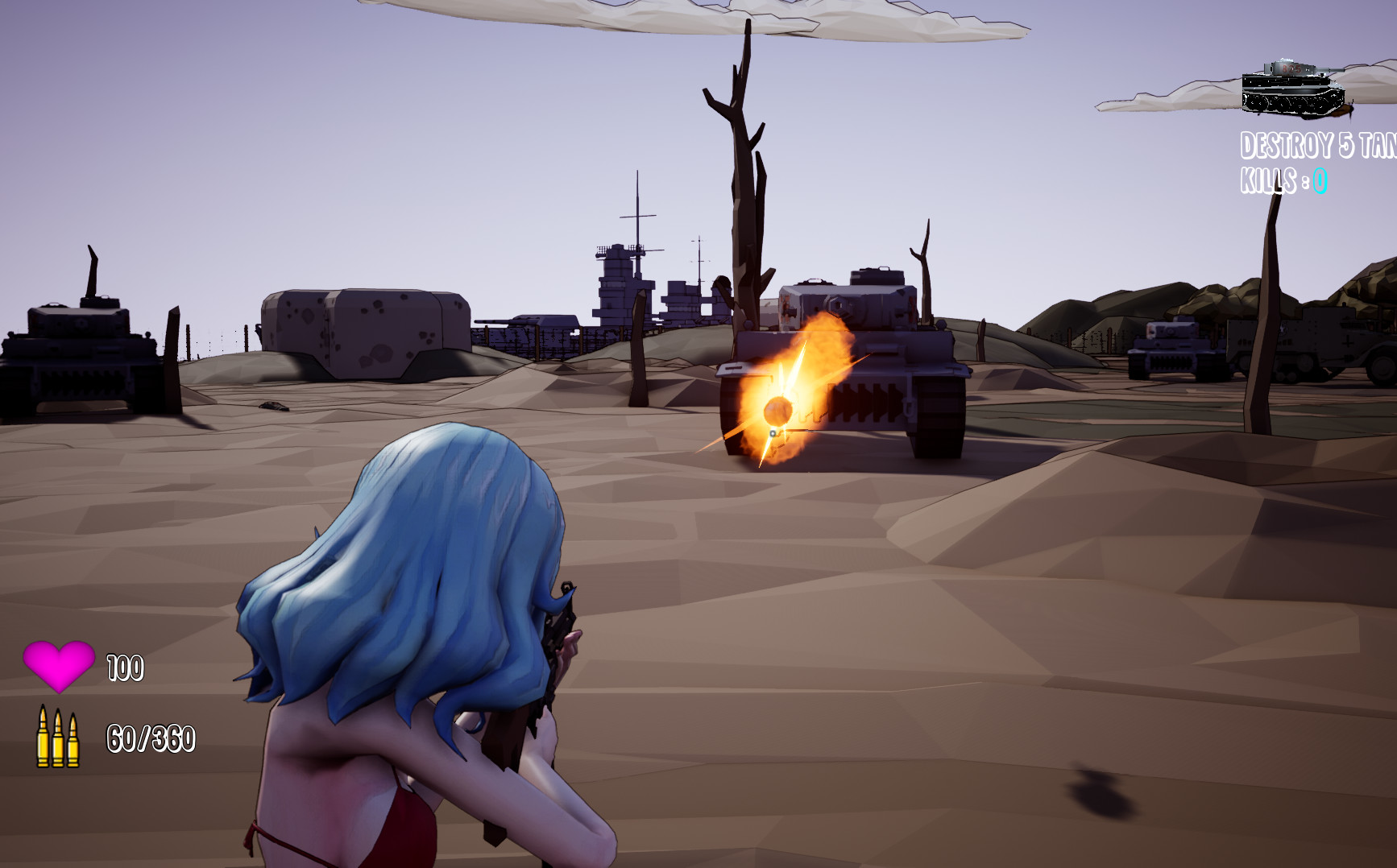 Inglorious Waifu VS Nazi Zombies screenshot 7