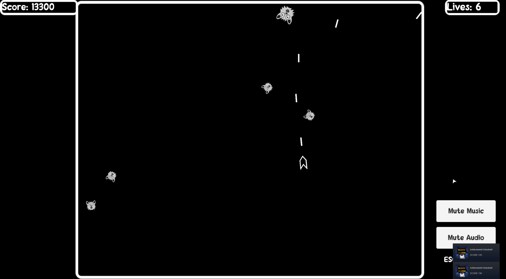 Endless Furry Asteroids screenshot 1