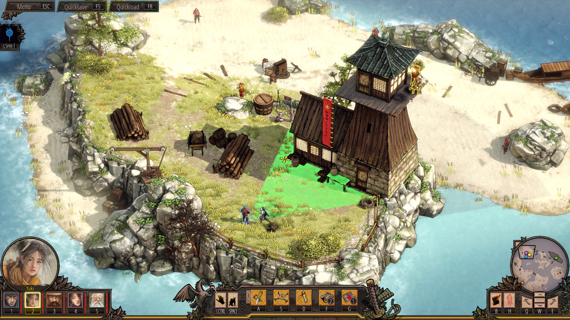 Shadow Tactics: Aiko's Choice screenshot 2