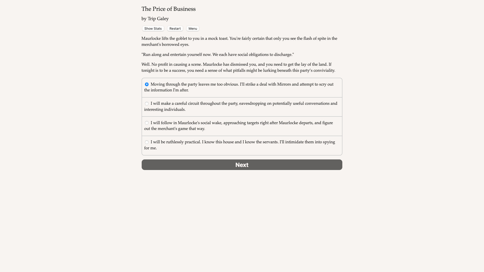 Faerie's Bargain: The Price of Business screenshot 1
